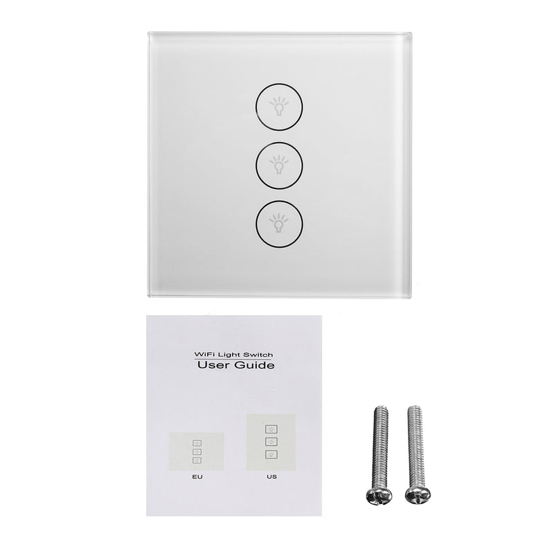 Excellway WIFI Smart Wall EU Switch Touch Panel APP Control With Alexa/Google Home