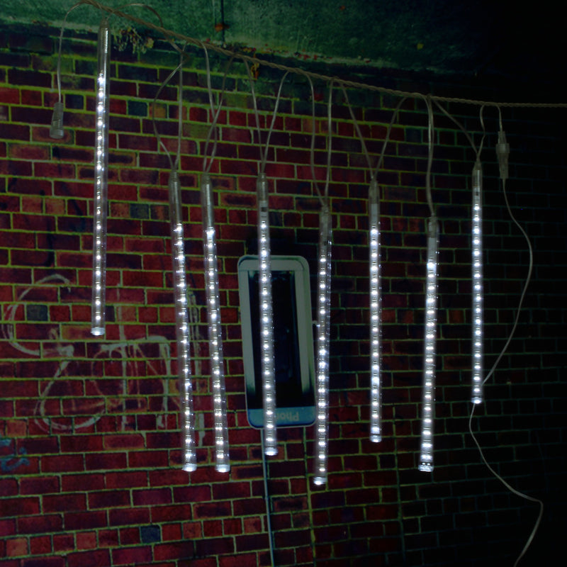 Outdoor 30cm USB LED Meteor Shower Rain 8 Tubes Xmas Light with US Plug