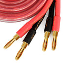 KGUSS Banana Head 4N Oxygen-free Pure Copper Speaker Power Amplifier Audio Cable