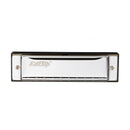 EASTTOP T10-B C Key 10 Holes Harmonica Blues Harp Stainless Steel Cover Plate with Plastic Box