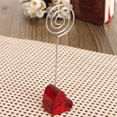 Red Stand Circle Iron Clip Card Stand Photo Card Holder Memo Paper Message Clip Desk Decor
