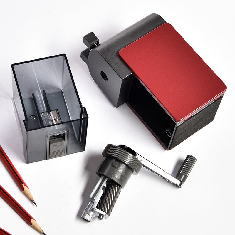 XIAOMI Ecosystem Deli 71150 2 Holes Metal Manual Pencil Sharpener Hand Crank Pencil Cutter Students Stationery Office School Supplies