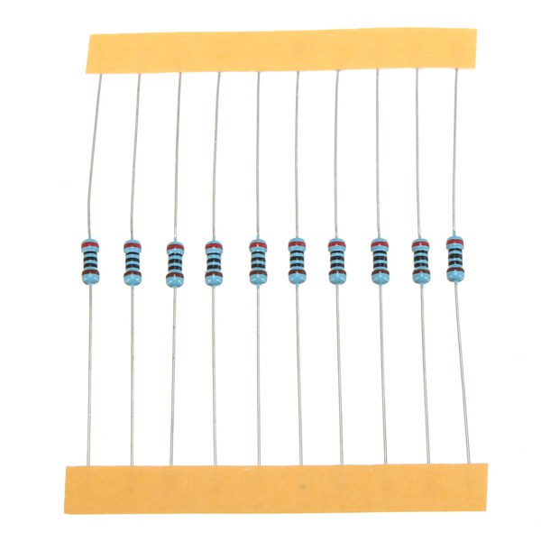 300Pcs 1% 1/4W Metal Film Resistor Resistance 30 Values Assortment Kit