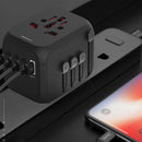 Bakeey 2200W 4 USB International Universal Worldwide Wall Fast Charging Power Charger with Travel Adapter For iPhone 8Plus XS 11 Pro Xiaomi Mi9 9Pro 5G
