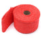4.5m Exhaust Pipe Heat Insulation Wrap Turbo Header Shields Red with metal strips