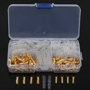 Excellway TC02 120Pcs Brass Bullet 3.5mm Terminal Male and Female Connector
