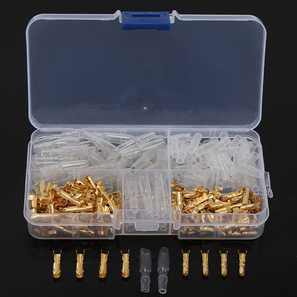 Excellway TC02 120Pcs Brass Bullet 3.5mm Terminal Male and Female Connector