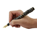 Jinhao Vintage Fountain Pen Double Dragon Playing Pearl 3D Embossed Pen Gray