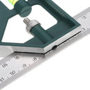 BERRYLION 300mm Adjustable Combination Square Angle Ruler 45/90 Degree with Bubble Level Multifunctional Gauge Measuring Tools