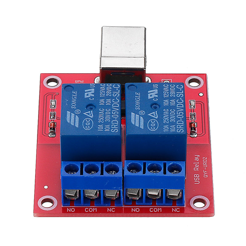 5pcs 2 Channel 5V HID Driverless USB Relay USB Control Switch Computer Control Switch PC Intelligent Control Relay Module