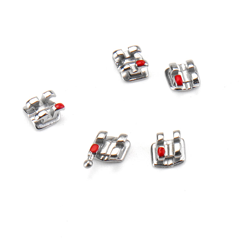 10PCS/PACK Dental Orthodontic Stainless Steel Bracket Brace Mini Roth+MBT Teeth Orthodontics Brackets