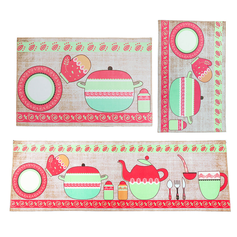 Non-slip Printing Terylene Washable Carpet Doormat Bedroom Kitchen Floor Rugs