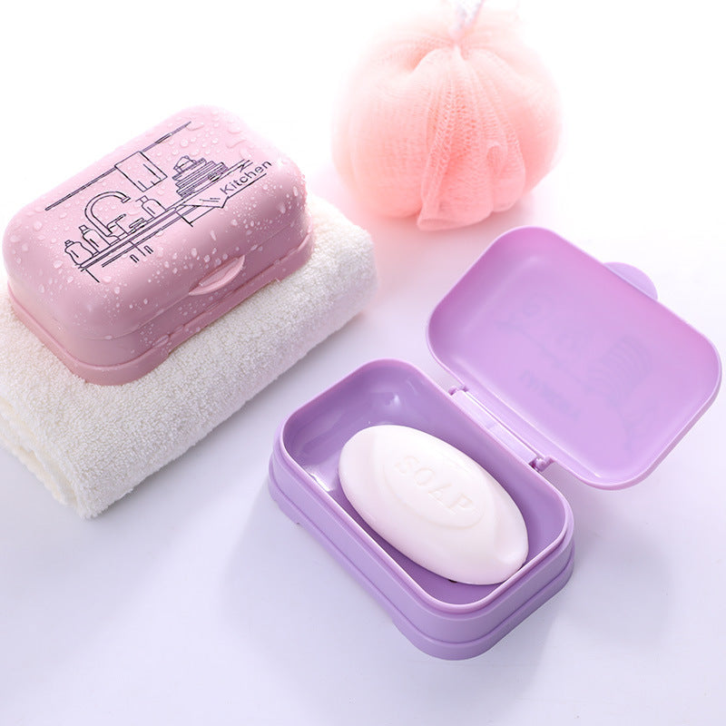 L856 Soap Dish Bathroom Home Clam Shell Soap Storage Box Slip Easy To Clean Protective Cover Bathroom Supplies