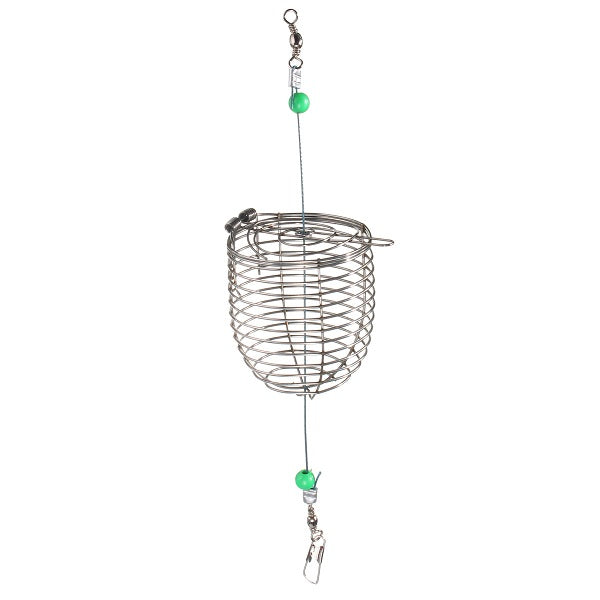 ZANLURE 10g Stainless Steel Wire Fishing Bait Lure Cage Fishing Trap Basket Feeder Holder