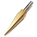 Drillpro DB-S4 HSS Titanium Pagoda Drill/Ladder Drill 1/4&3/8&1/2 Inch Round Shank Step Drill Bit