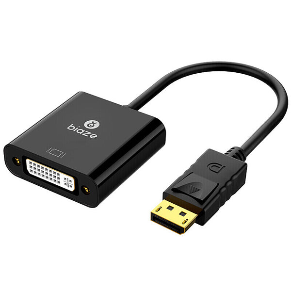 Biaze ZH57-PC 1080P Full HD DP DisplayPort Male to DVI Female Converter Video Adapter