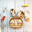 Baby Toddler Suction Plate Stay Put Feeding Plate Natural Bamboo Rabbit Shape Kids Bowl