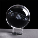 6cm Clear Glass Crystal Healing Ball Meditate Sphere Mascot Planet Space Decor