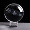 6cm Clear Glass Crystal Healing Ball Meditate Sphere Mascot Planet Space Decor