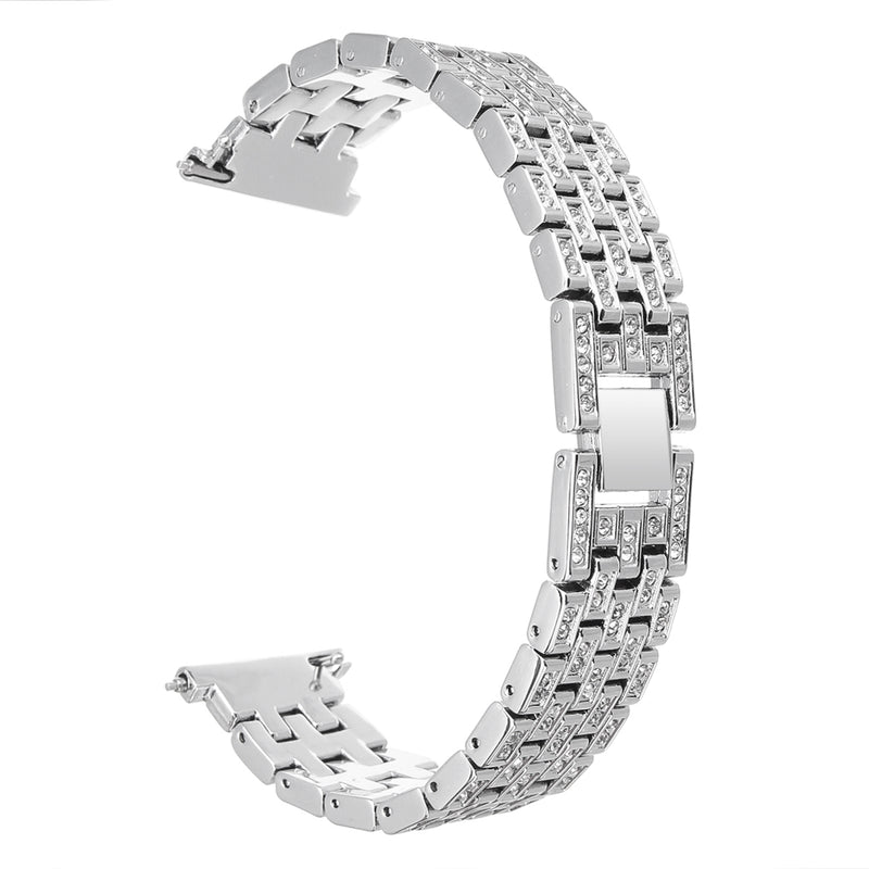 12mm Replacement Stainless Steel Diamond Wrist Watch Band Strap For Fitbit Versa