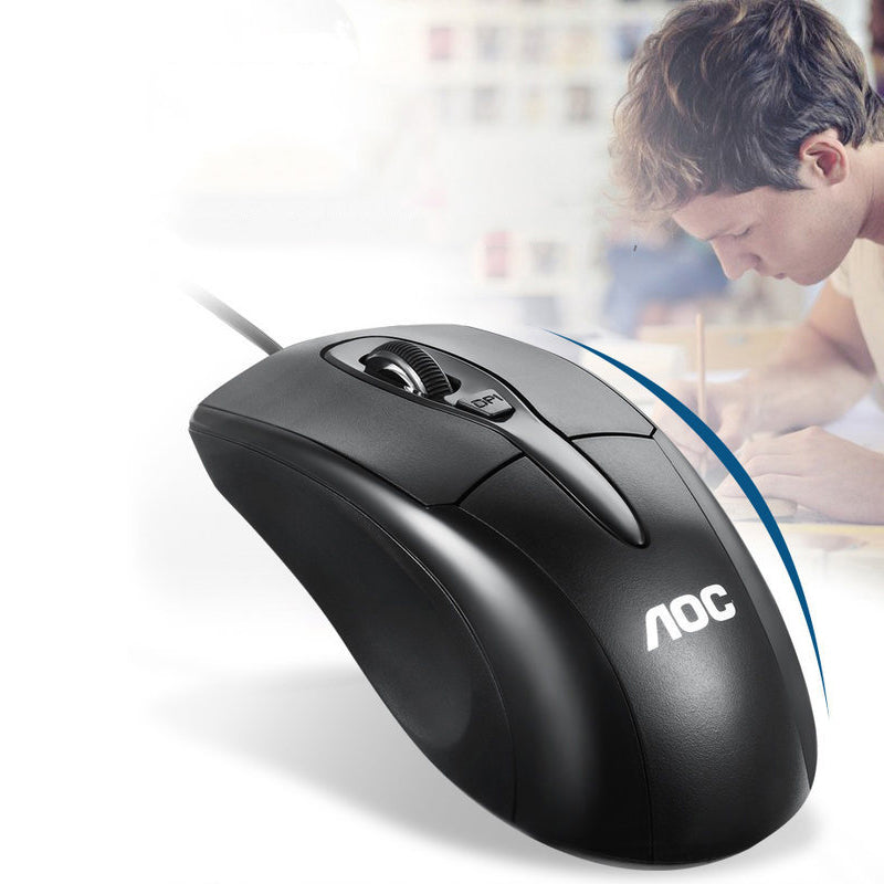 AOC MS110 Wired Mouse 1600DPI Desktop Gaming Optical Mice for Vista / Windows 7/8/10