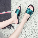 Female Women Summer Fashion Cooler One Word Drag Sand Beach Slipper Non-slip Rubber Solid color