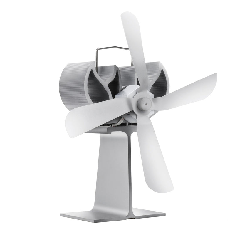 4 Small Blades Heat Powered Wood Stove Fan for Log Wood Burner Fireplace Eco Fan