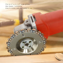 Drillpro 4 Inch Grinder Chain Disc Titanium Coated 22 Tooth Wood Carving Disc For 100/115 Angle Grinder