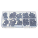 52pcs 12-20mm Black Plastic Safety Eyes for Teddy Bear Doll Animal Puppet Crafts