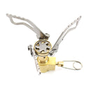 IPRee Mini Camping Stove Outdoor BBQ Picnic Cooking Stove Portable Ultralight Brass Folding Gas
