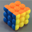 Classic Round Ball Magic Cube Toys 3x3x3 PVC Sticker Block Puzzle Speed Cube