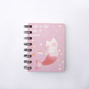Kawaii Cute Animal Cartoon Rollover Coil Carry Mini Portable Notebook Pocket Notepad School Office Stationery Supplies for students