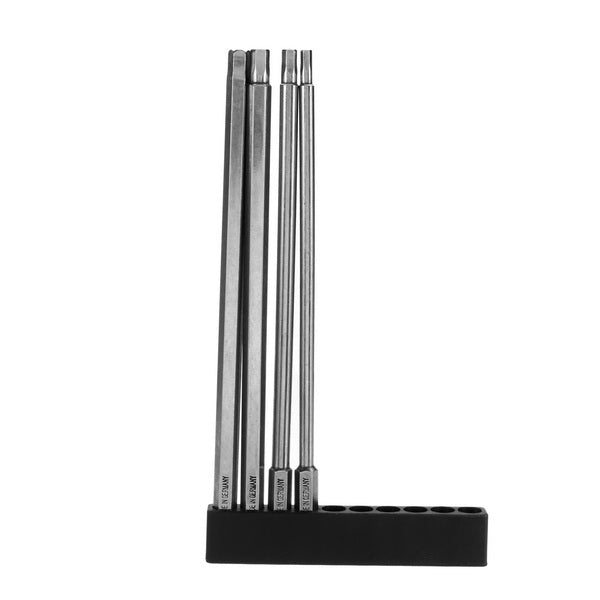 Broppe 4Pcs 150mm H3-H6 Hex Head Screwdriver Bit 1/4 Inch Hex Shank Magnetic Screwdriver Bits