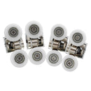 2pcs Zinc Alloy Dual Top Door Rollers Runners for Glass Sliding Shower Doors