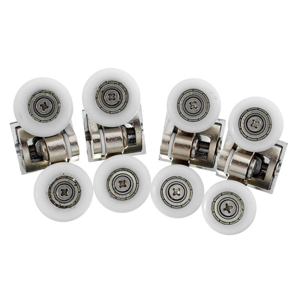 2pcs Zinc Alloy Dual Top Door Rollers Runners for Glass Sliding Shower Doors