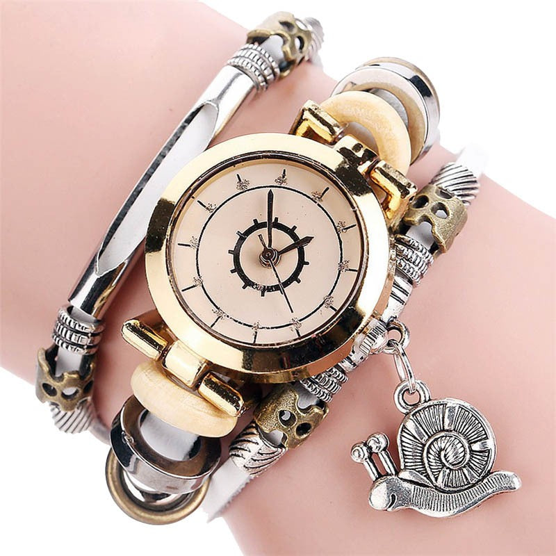 Original Residential Style Retro Ladies Dress Diamond Dial Leather Strap Women Quartz Watch