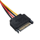 2pcs 20cm Small 4Pin Female to 15Pin Male SATA Power Cable