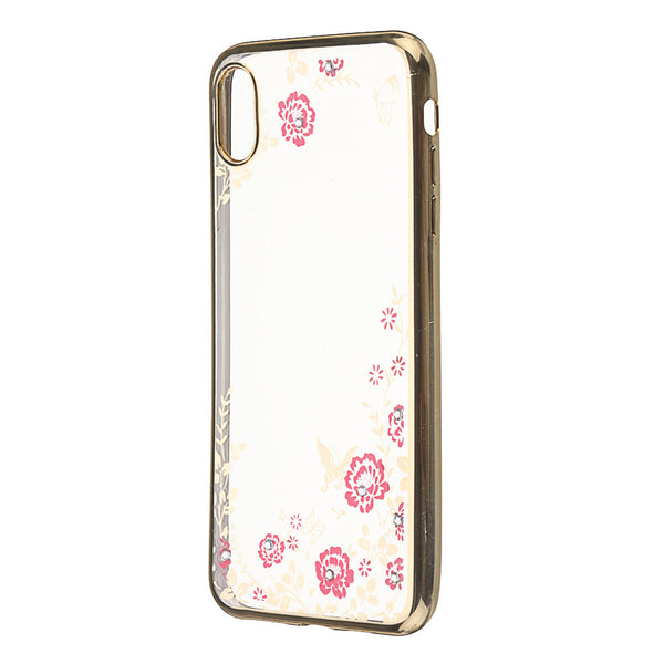 Bakeey Flowers Translucent Shockproof Soft TPU Back Cover Protective Case for iPhone XS Max