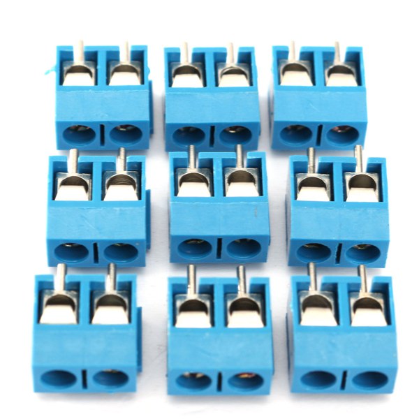 200pcs 2 Pin Plug-In Screw Terminal Block Connector 5.08mm Pitch