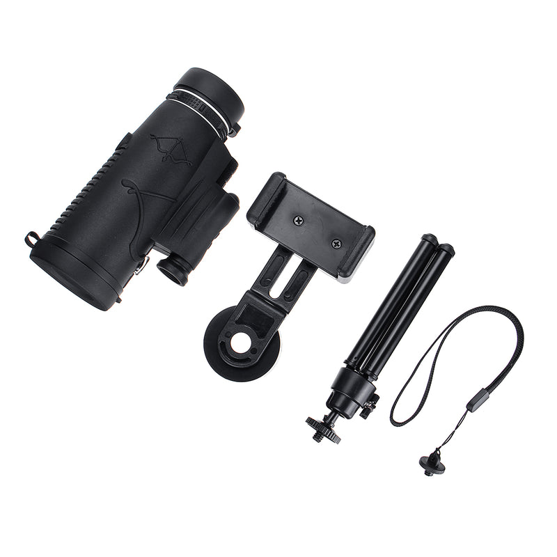 50x60 HD Smart Zoom Optical Telescope Monocular with Illumination Laser +Tripod+Mobile Phone Clip