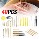 40Pcs/Set Pottery Tools Sculpting Clay Carving Shapers Polymer Modeling Kit