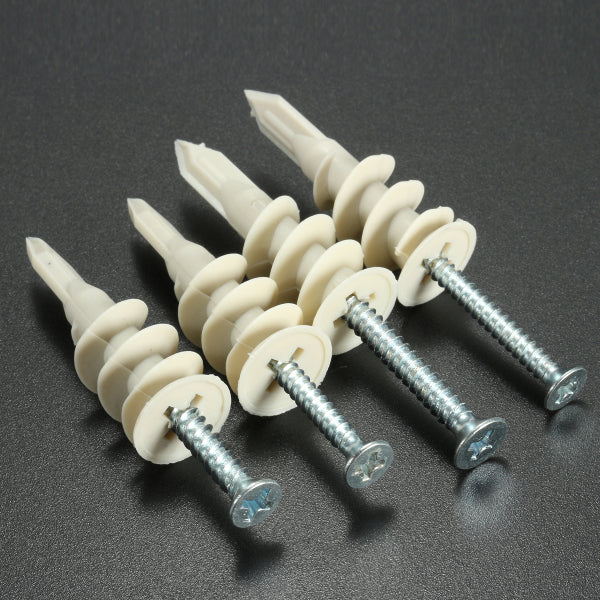 10Pcs Nylon Plate Board Cavity Wall Plug Fixing Speed A Anchor With Screws