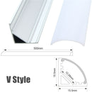 1X 5X 10X LUSTREON 50CM Aluminum Channel Holder For LED Strip Light Bar Under Cabinet Lamp