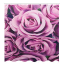 180x180cm Purple Rose Bathroom Shower Curtains With Hook + Toilet Mat + Rug