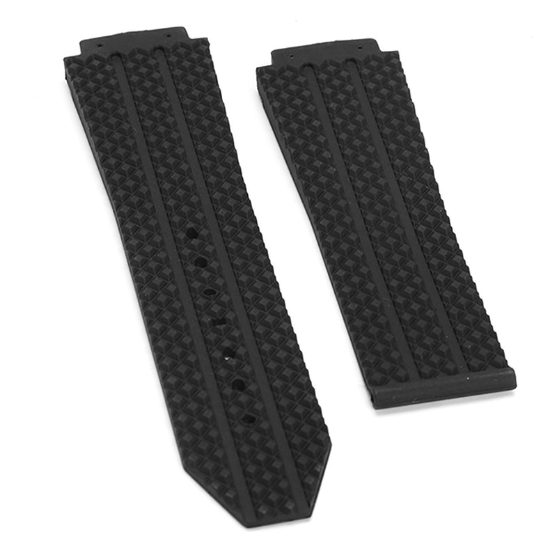 Replacement Authentic 26mm Black Rubber Silicone Watch Band for Hublot Big Bang Strap