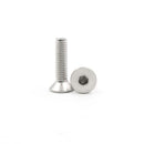 Suleve M5SH8 50pcs M5 Stainless Steel Countersunk Flat Head Hex Socket Screw Bolts 6/8/10/12/14/16/18/20/25/30/35/40mm Optional