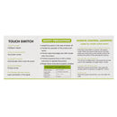 1 Way 2 Gang Crystal Glass Remote Panel Touch LED Light Switch Controller With Remote Control