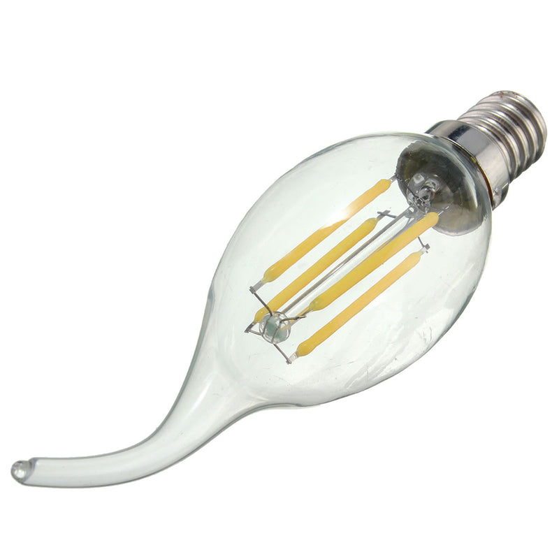Dimmable E14 4W COB Edison Filament Bulb LED 400Lm Candle  Light Candle AC220V