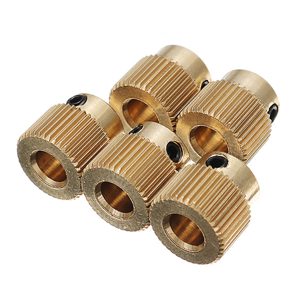 Creality 3D 5PCS 40 teeth 5mm Brass Extrusion Wheel Gear With M3 Screw For 3D Printer