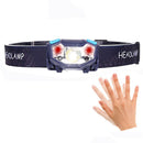 XANES 2903 650LM XPE+2* LED 5 Modes Headlamp 950mAh Battery USB Interface Motion Sensor LED Headlamp